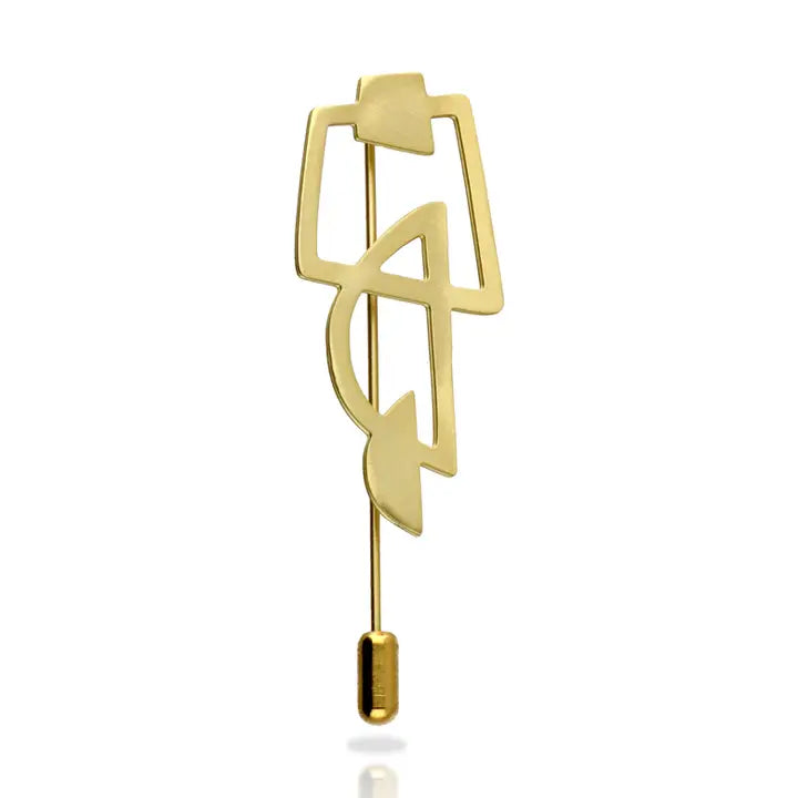 Bau Gold-Plated Brooch (101027)
