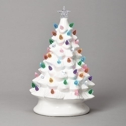 8" LED Vintage White Tree