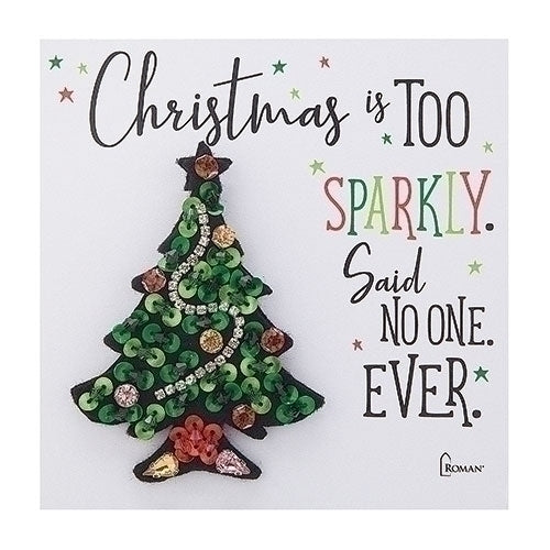 Sequin X-mas Tree Pin