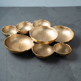 Gold Textured 9-bowl Dish