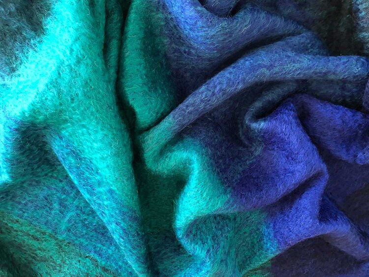 Mohair Abstract Throw Cascade