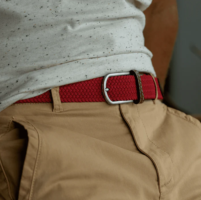 Billy Belt Woven Belt Carmine Red