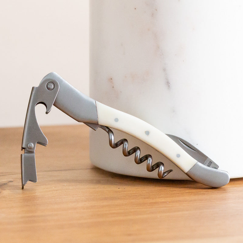 French Dry Goods Bone Corkscrew in Wooden Box