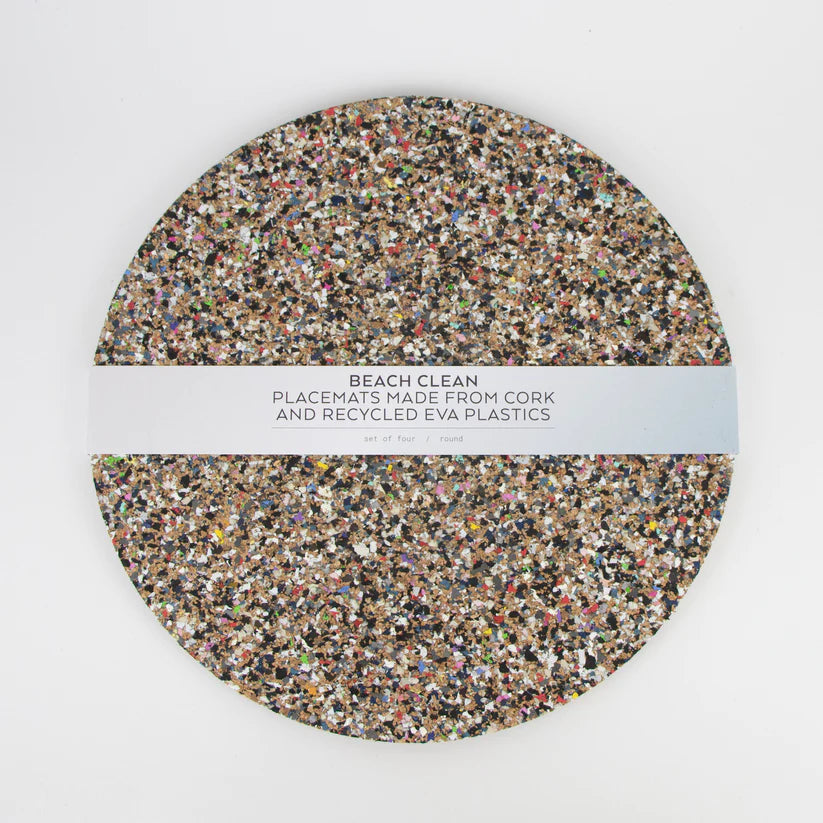 Beach Clean Large Round Placemats (Set of 4)