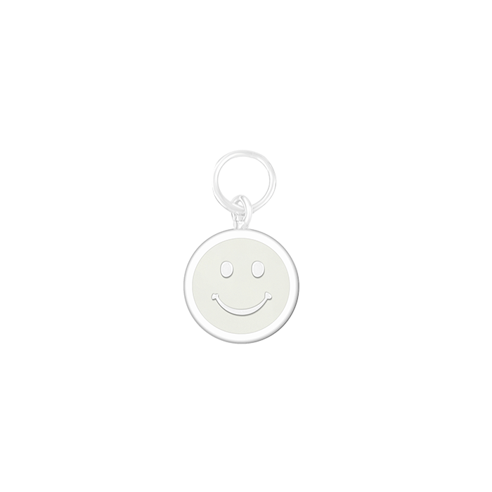 Smiley/Frown Face Mini Pendant (silver/alpine white)