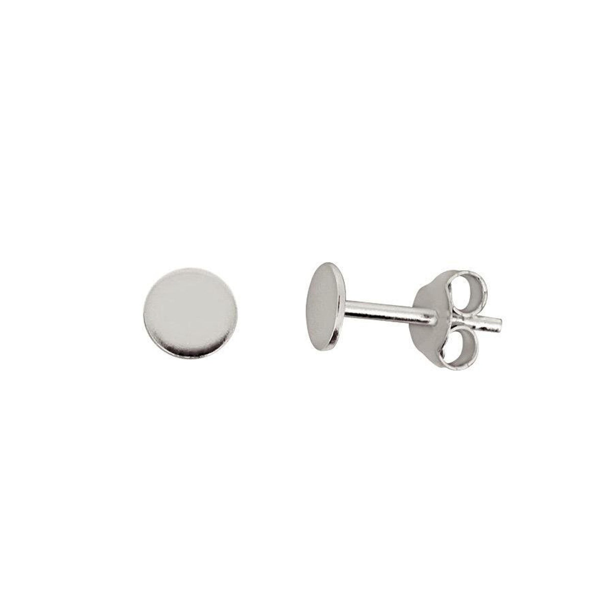 ST041 | Silver Mod Mini Disc Stud Earrings