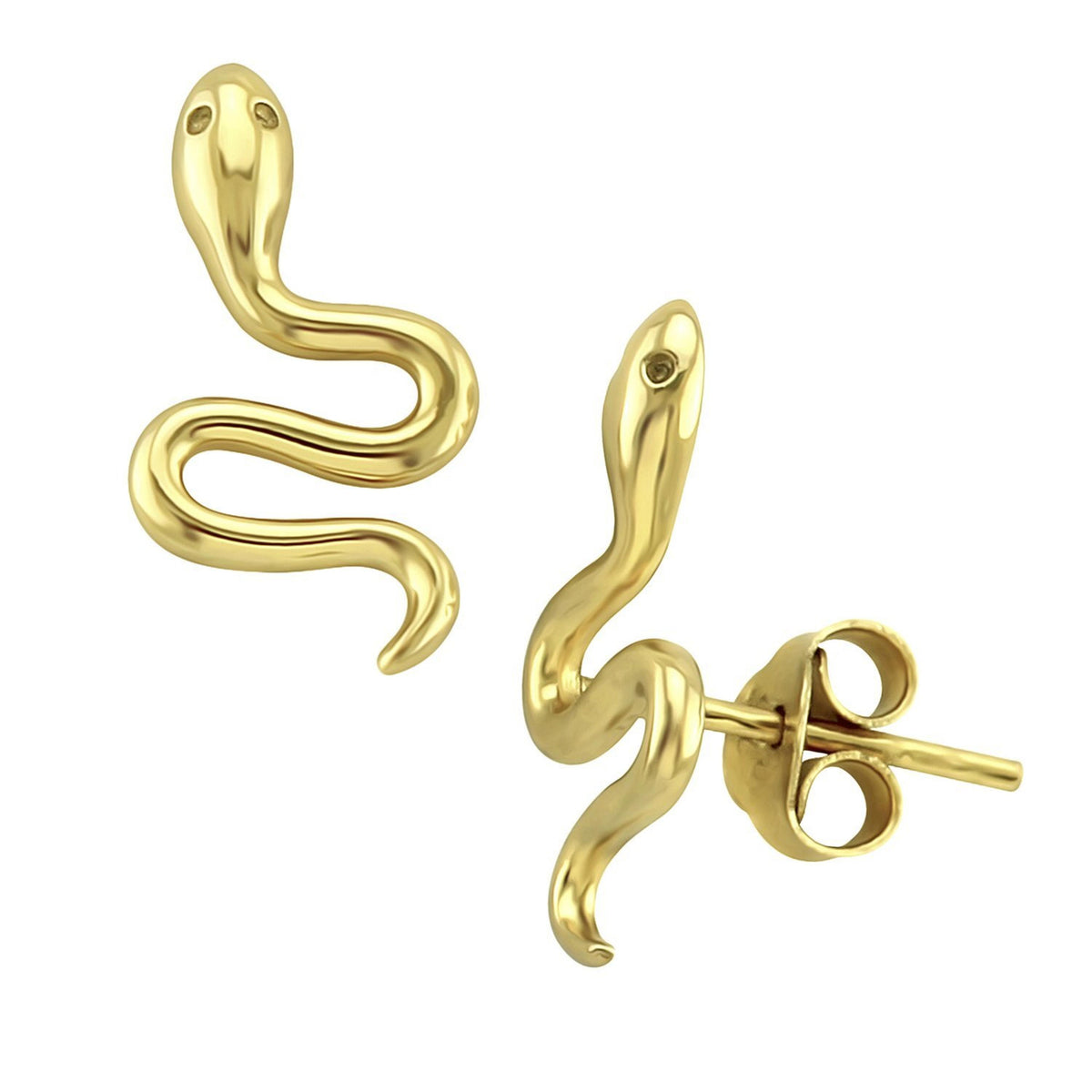 ST282 | Gold Filled Snake Slither Stud Earrings