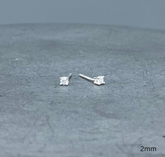 CZRDS 2 | Silver Round CZ Stud Earrings