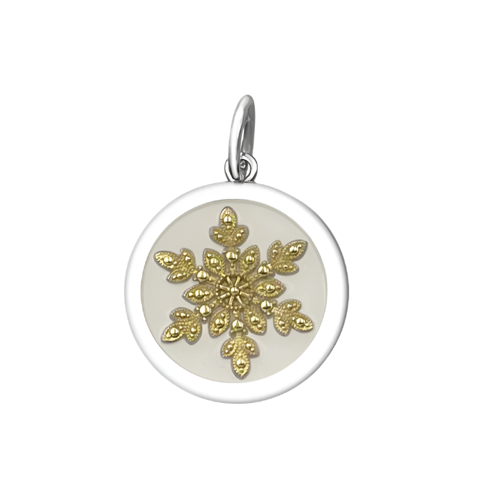 LOLA Snowflake Small Pendant (gold/ivory)
