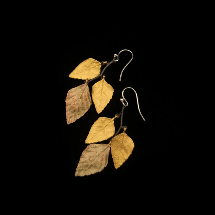 Michael Michoud - Inspired by Nature - Autumn Birch Earrings - 3 Leaf Wire