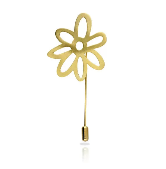 Awen gold-plated brooch