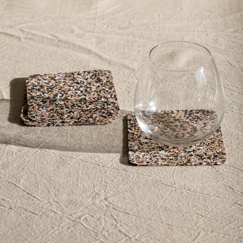 Beach Clean Pebble Square Coasters (Set of 4)