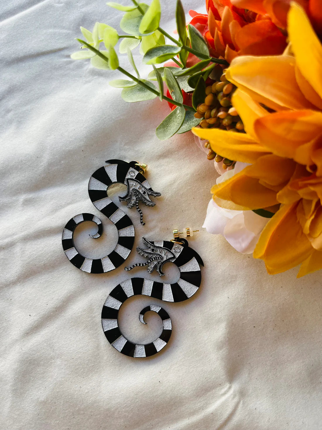 Beetlejuice Sandworm Earrings