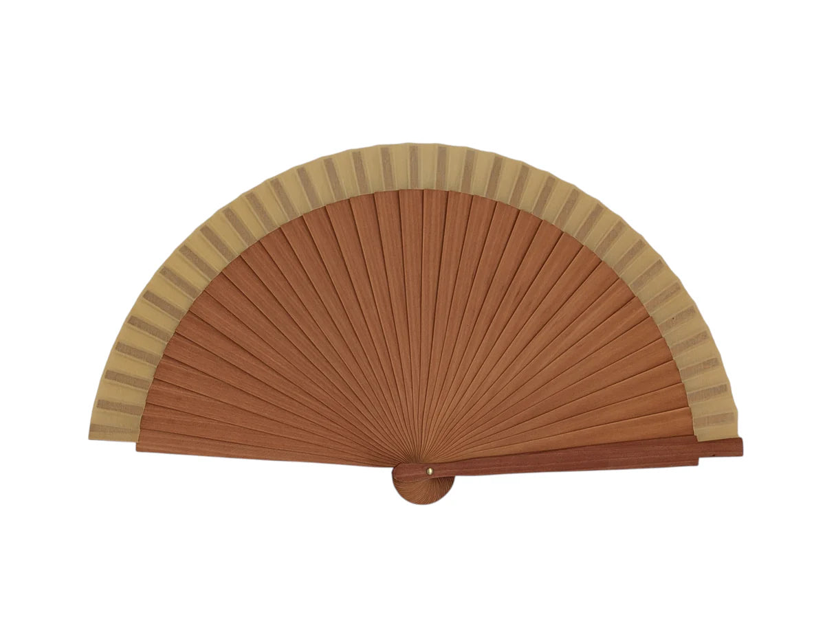 Handmade Spanish Fan - Beiege