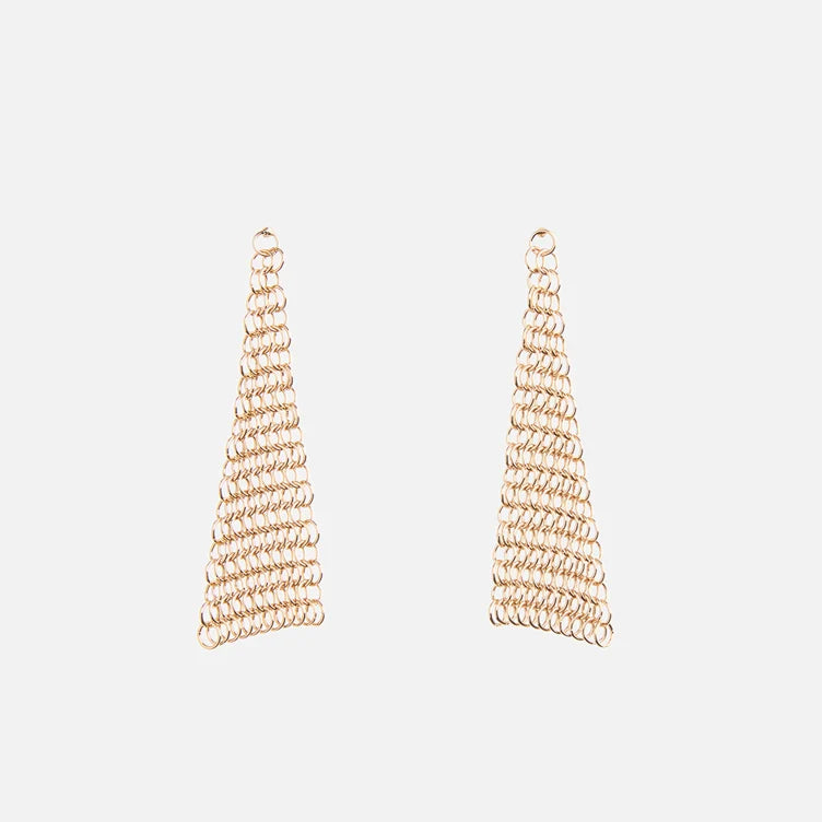 Pascale Lion Collection B Triangle Earrings DO (golden finish)