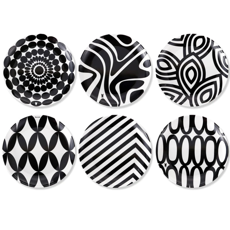 B&W Appetizer Plate Set 6.5"