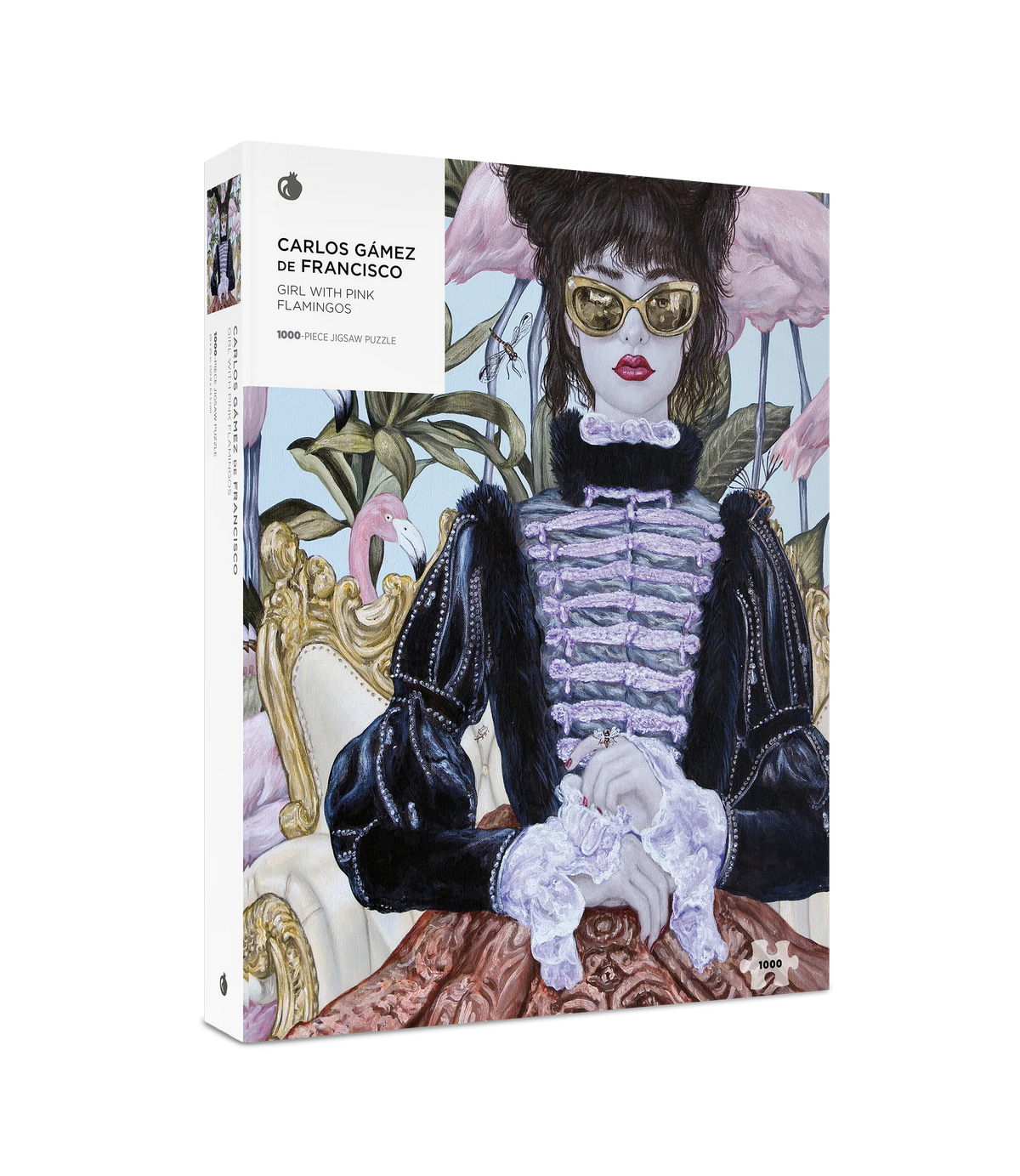 Carlos Gamez De Francisco: Girl with Pink Flamingos 1000-Piece Puzzle