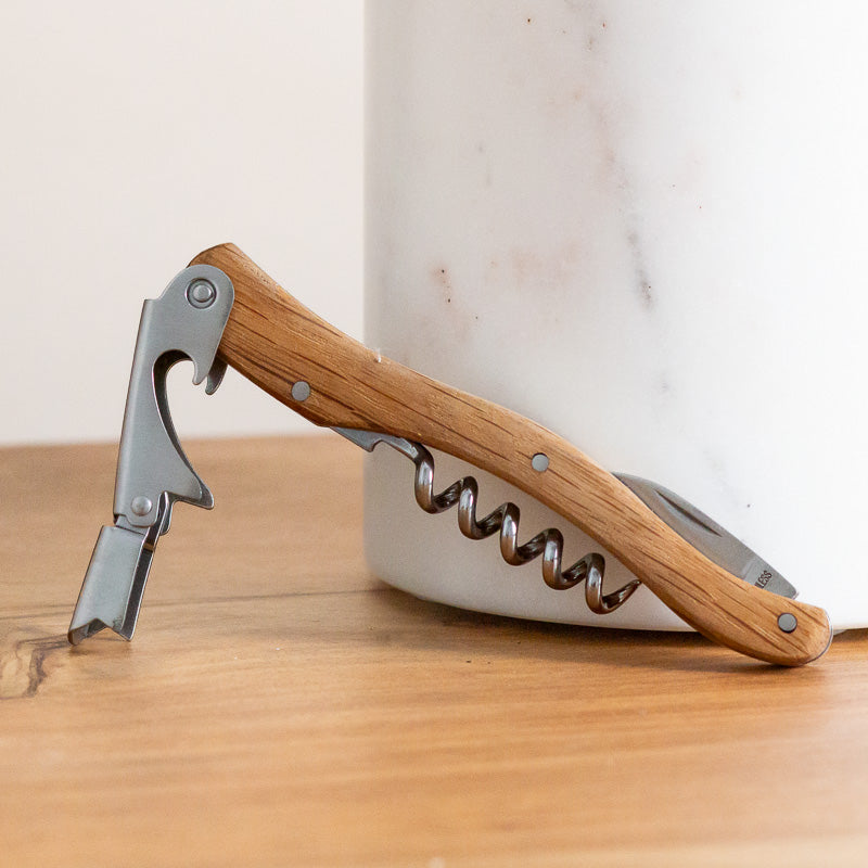 French Dry Goods Olivewood Corkscrew in Wooden Box