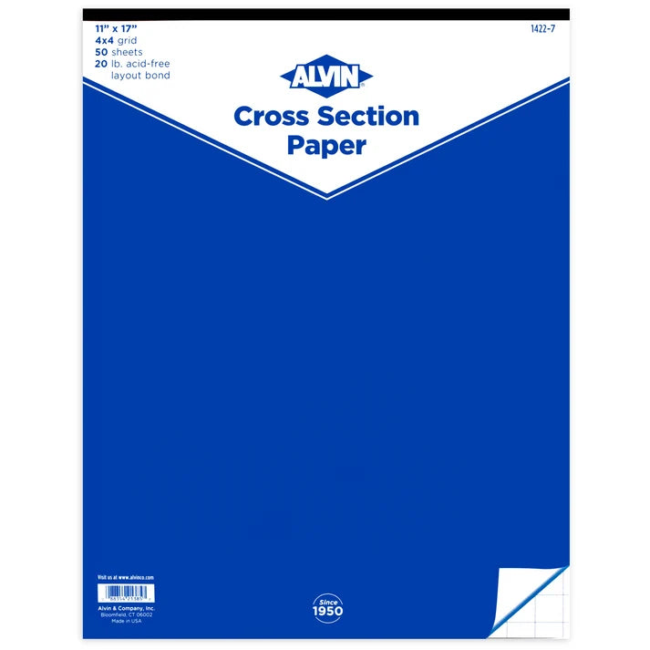 Cross Section Graph Paper Pad, 10x10 Grid (50 sheets)