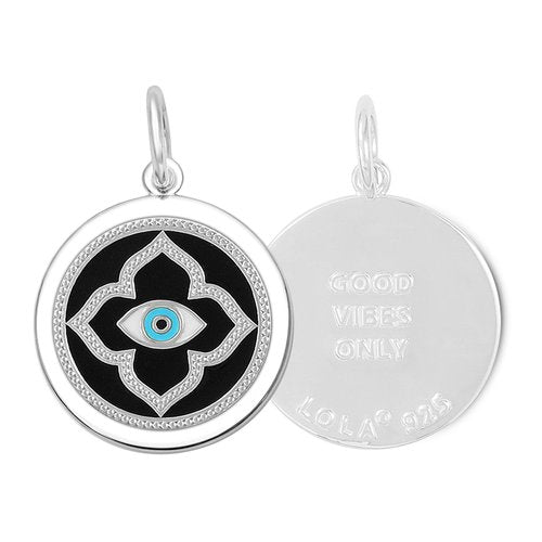 LOLA Evil Eye Small Pendant (silver/black)