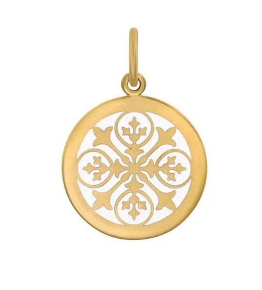 Sisterhood Fleur Medium Pendant (all gold/alpine white)