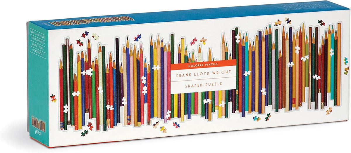 Frank Lloyd Wright Colored Pencils Shaped Panoramic 1000 Piece Puzzle