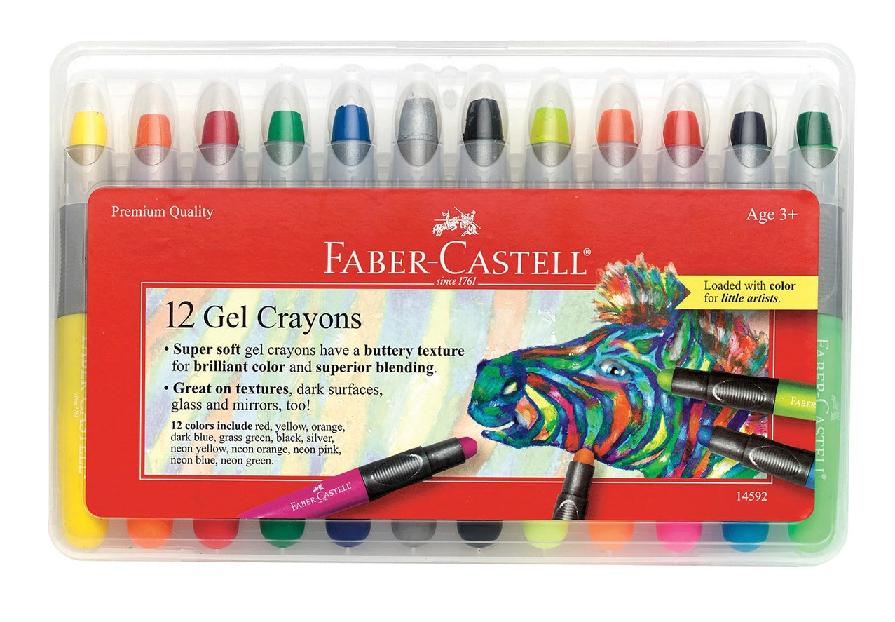 12 Gel Crayons in Storage Case