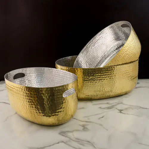 18-inch gold hammered tub