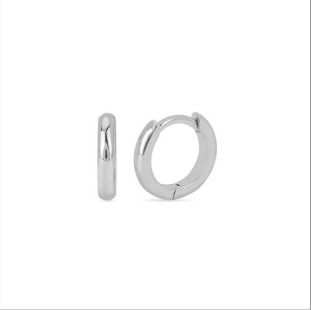 H167 | Luxe Simple Silver Huggie Earrings