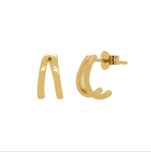 H285 | Gold Filled Twin Huggie Hoop Earrings