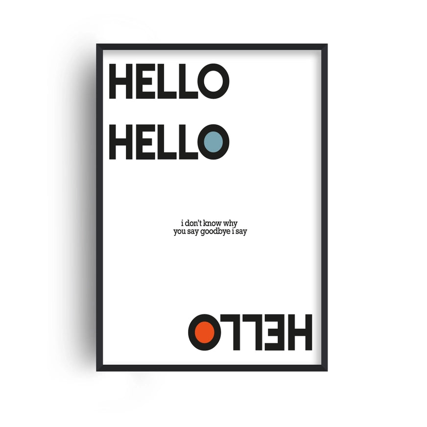 Hello Goodbye Beatles Retro Giclee Art Print