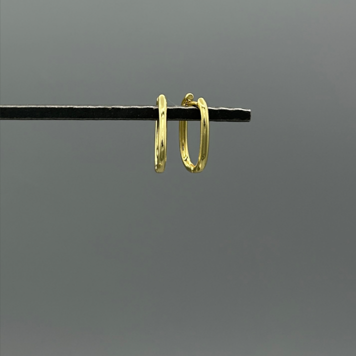 HG327 | Gold Filled Oval Hoop Earrings