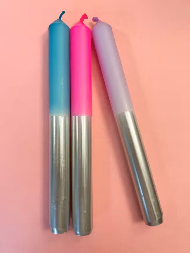 Jewel Noel Dip Dye Candles (set of 3)