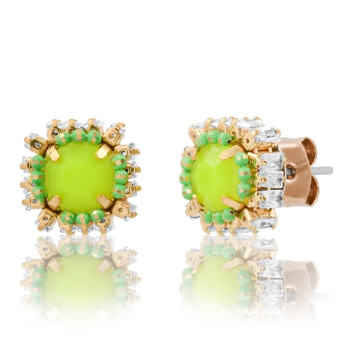 Juicy Gems Post Earrings - Lime