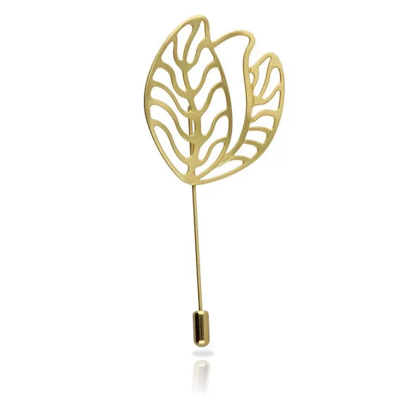 Komorebi gold-plated brooch