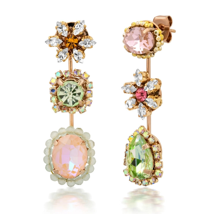 Mismatched Gemmy Dangle Earrings