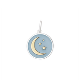 LOLA Moon & Stars Small Pendant (gold/pale blue)