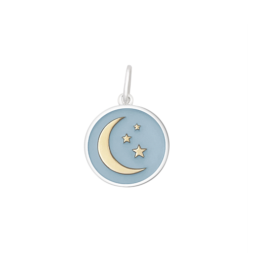 LOLA Moon & Stars Small Pendant (gold/pale blue)