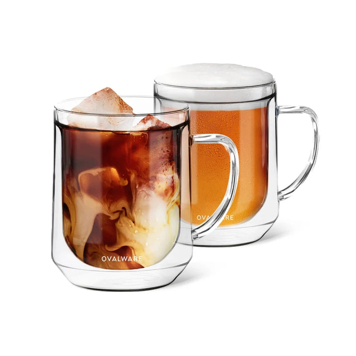 Double Wall Glass Mug (set of 2)