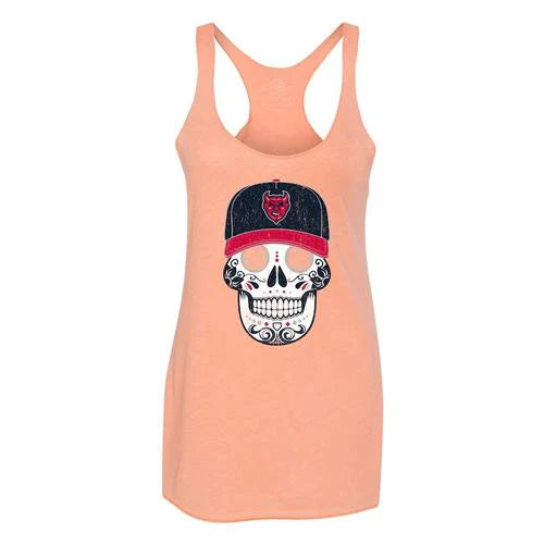 Women's Copa Sugar Skull Tank (orange)