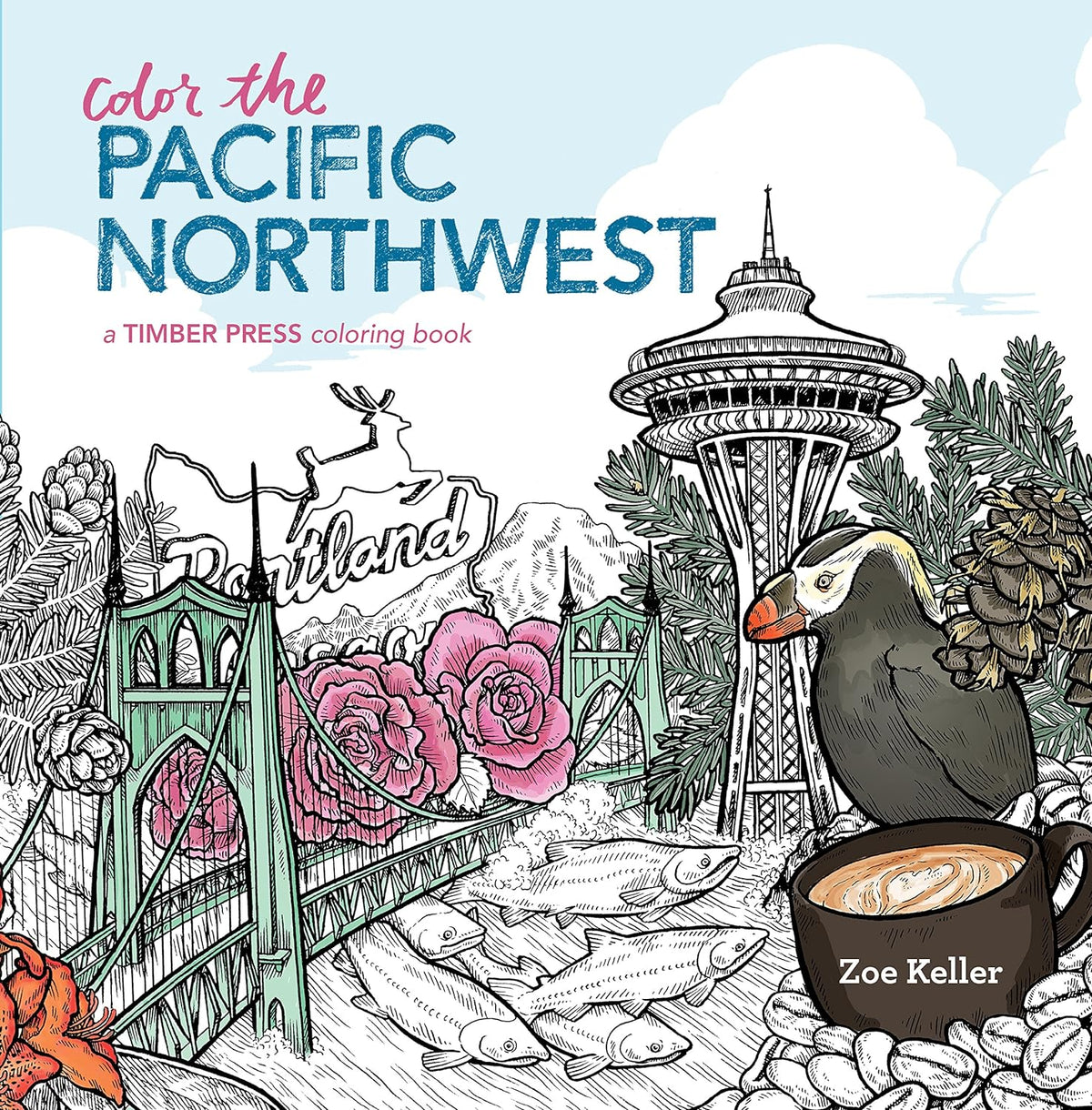 Color the Pacific Northwest: A Timber Press Coloring Book