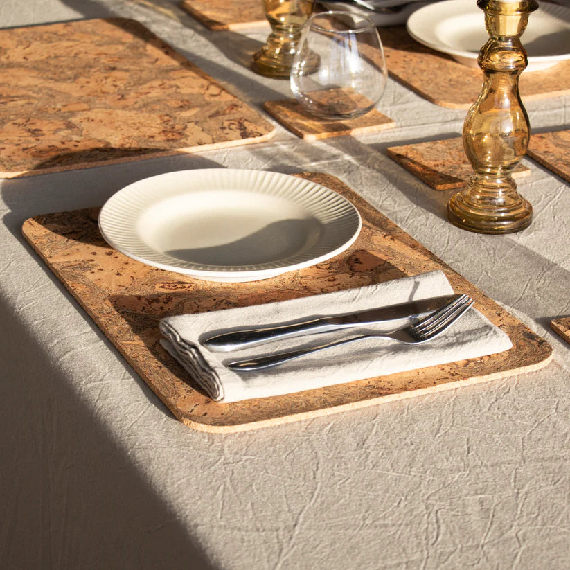 Natural Cork Rectangle Placemats (Set of 4)