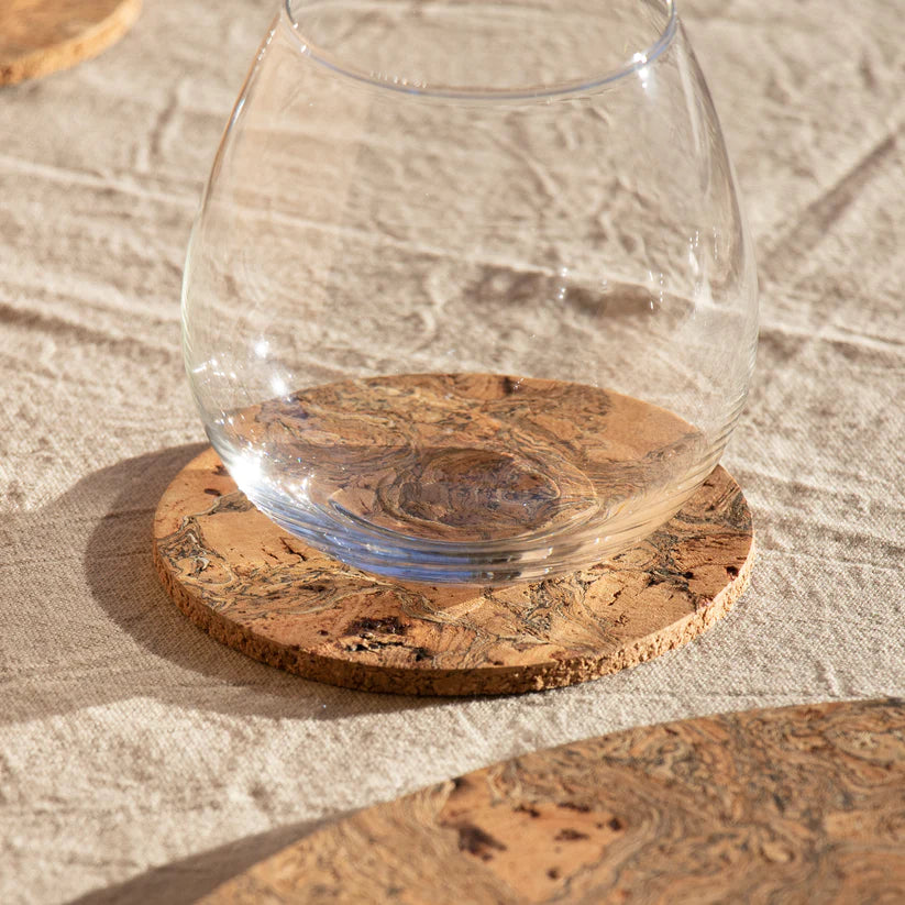 Natural Cork Round Coasters (Set of 4)