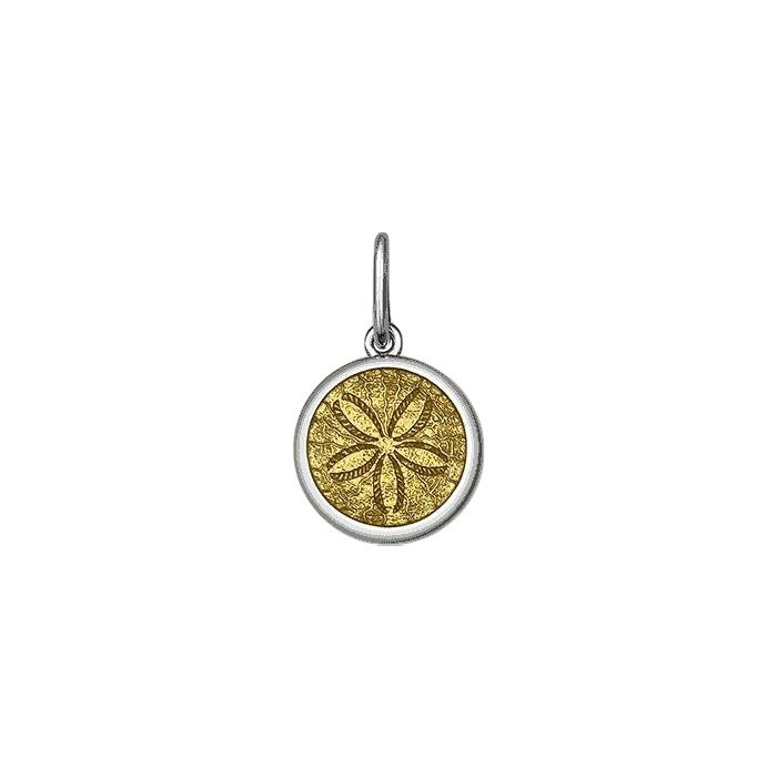 Sand Dollar Mini Pendant (gold center)