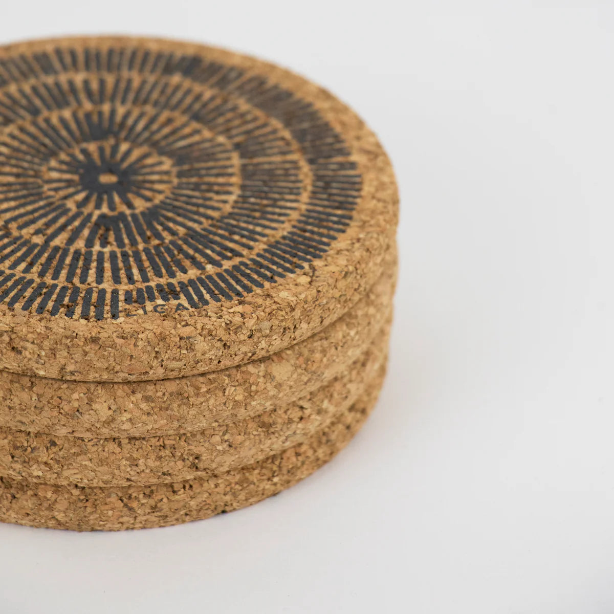 Sandy Lines Printed Cork Coaster