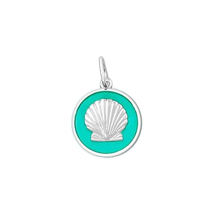 LOLA Shell Small Pendant (silver/seafoam)