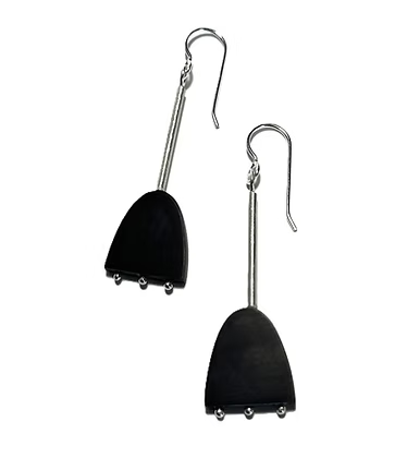 E025 Small Dome Drop Earrings