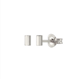 ST070 | Little Silver Barrel  Stud Earrings