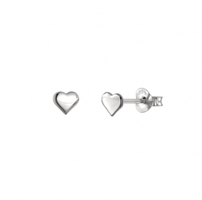 ST129 | Silver Sweet Heart Stud Earrings