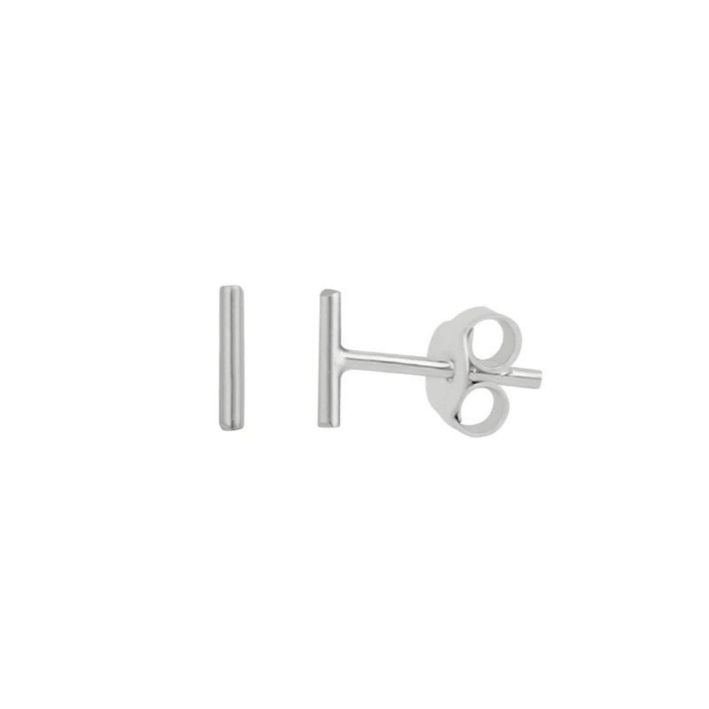 ST480 | Silver Mini Skinny Bar Stud Earrings